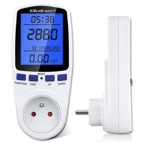 Watomierz licznik zużycia energii PM0626 | 3680W | 16A | LCD Watomierz licznik zużycia energii PM0626 | 3680W | 16A | LCD