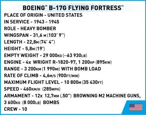 Klocki Boeing B-17G Flying Fortress Klocki Boeing B-17G Flying Fortress