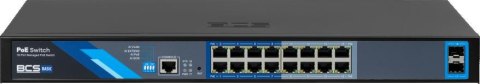 Switch PoE BCS BASIC BCS-B-SP16G-2SFP-M Switch PoE BCS BASIC BCS-B-SP16G-2SFP-M