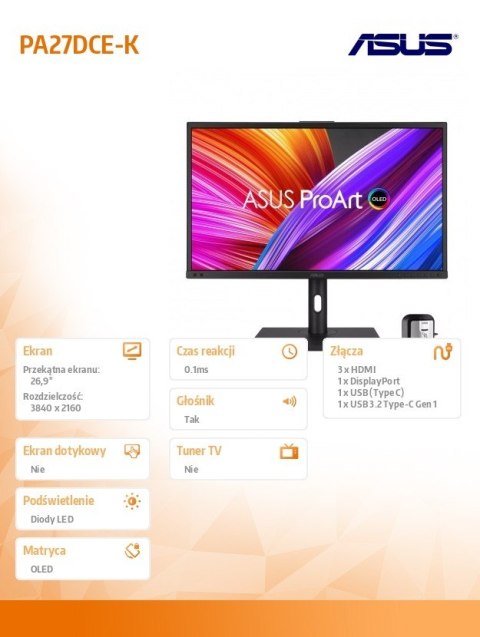 Monitor 27 cali PA27DCE-K Monitor 27 cali PA27DCE-K