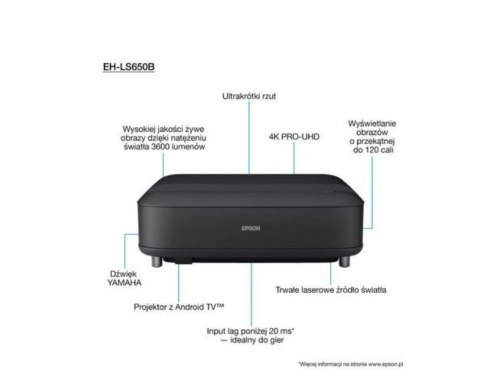 Projektor EH-LS650B 3LCD KD 4K UHD/3600L/2.5m:1/16:9 Projektor EH-LS650B 3LCD KD 4K UHD/3600L/2.5m:1/16:9