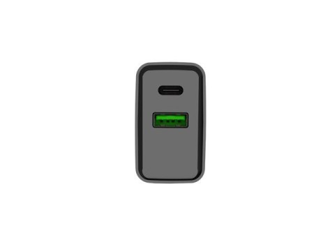 Ładowarka sieciowa Ribera 1x USB-A + 1x USB-C 20W Czarna Ładowarka sieciowa Ribera 1x USB-A + 1x USB-C 20W Czarna
