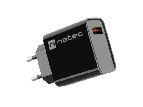 Ładowarka sieciowa Ribera 1x USB-A 18W Czarna Ładowarka sieciowa Ribera 1x USB-A 18W Czarna