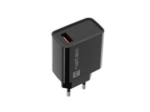 Ładowarka sieciowa Ribera 1x USB-A 18W Czarna Ładowarka sieciowa Ribera 1x USB-A 18W Czarna
