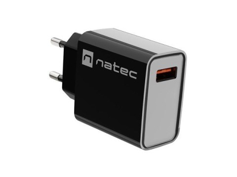Ładowarka sieciowa Ribera 1x USB-A 18W Czarna Ładowarka sieciowa Ribera 1x USB-A 18W Czarna
