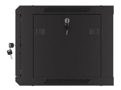 Szafa wisząca 19 cali 6U 600x450 drzwi perforowane (flat pack) czarna Szafa wisząca 19 cali 6U 600x450 drzwi perforowane (flat pack) czarna