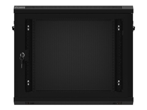 Szafa wisząca 19 cali 9U 600x450 drzwi perforowane (flat pack) czarna Szafa wisząca 19 cali 9U 600x450 drzwi perforowane (flat pack) czarna