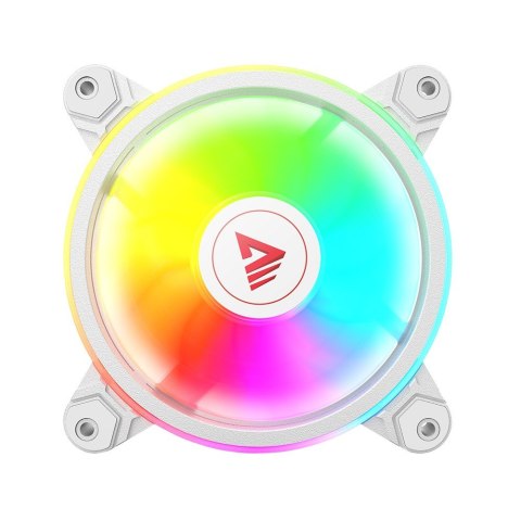 Wentylator FAN-01 White 4-pack 120mm ARGB wraz kontrolerem oraz pilotem Wentylator FAN-01 White 4-pack 120mm ARGB wraz kontrolerem oraz pilotem