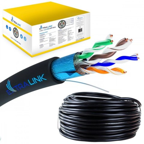 Kabel sieciowy CAT5E FTP(F/UTP) V2 zewnętrzny 100m skrętka Kabel sieciowy CAT5E FTP(F/UTP) V2 zewnętrzny 100m skrętka