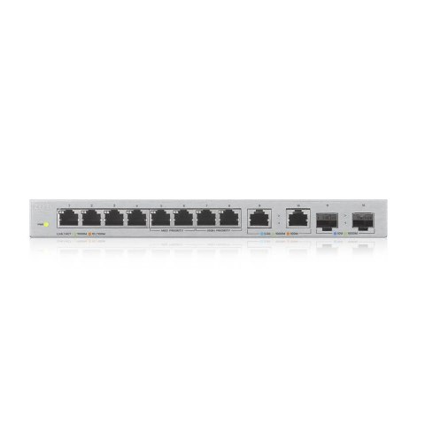 Przełącznik 12-Port Gigabit Unmanaged Switch with 8-Port 1G + 2-Port 2.5G + 2-Port SFP+ XGS1010-12-ZZ0102 Przełącznik 12-Port Gigabit Unmanaged Switch with 8-Port 1G + 2-Port 2.5G + 2-Port SFP+ XGS1010-12-ZZ0102