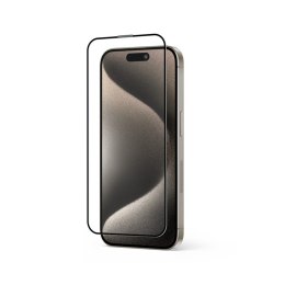 Szkło hartowane Anti-Bacterial 3D Armour Glass 9H na cały ekran iPhone iPhone 15 Pro Max z ramką instalacyjną