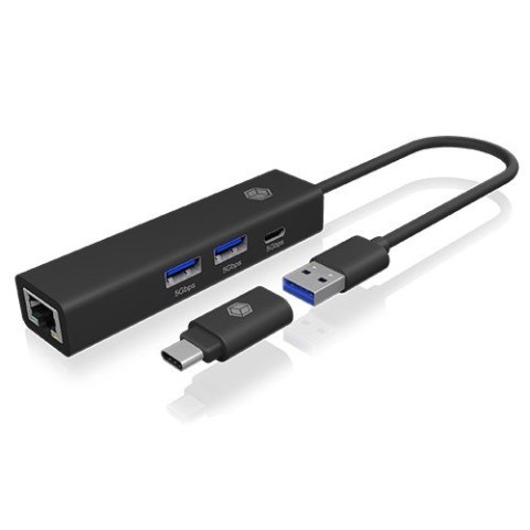 Hub IB-HUB1439-LAN 4w1 HUB, 1x USB-C, 2xUSB-A, 1x LAN Hub IB-HUB1439-LAN 4w1 HUB, 1x USB-C, 2xUSB-A, 1x LAN