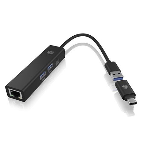 Hub IB-HUB1439-LAN 4w1 HUB, 1x USB-C, 2xUSB-A, 1x LAN Hub IB-HUB1439-LAN 4w1 HUB, 1x USB-C, 2xUSB-A, 1x LAN