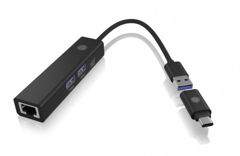 Hub IB-HUB1439-LAN 4w1 HUB, 1x USB-C, 2xUSB-A, 1x LAN Hub IB-HUB1439-LAN 4w1 HUB, 1x USB-C, 2xUSB-A, 1x LAN