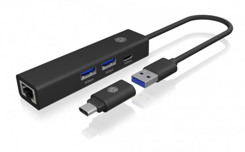 Hub IB-HUB1439-LAN 4w1 HUB, 1x USB-C, 2xUSB-A, 1x LAN Hub IB-HUB1439-LAN 4w1 HUB, 1x USB-C, 2xUSB-A, 1x LAN