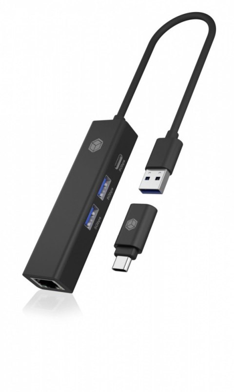 Hub IB-HUB1439-LAN 4w1 HUB, 1x USB-C, 2xUSB-A, 1x LAN Hub IB-HUB1439-LAN 4w1 HUB, 1x USB-C, 2xUSB-A, 1x LAN