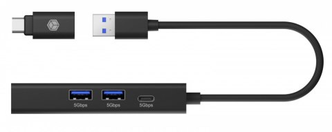 Hub IB-HUB1439-LAN 4w1 HUB, 1x USB-C, 2xUSB-A, 1x LAN Hub IB-HUB1439-LAN 4w1 HUB, 1x USB-C, 2xUSB-A, 1x LAN