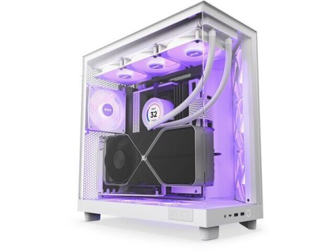 Obudowa H6 Flow RGB z oknem Biała Obudowa H6 Flow RGB z oknem Biała