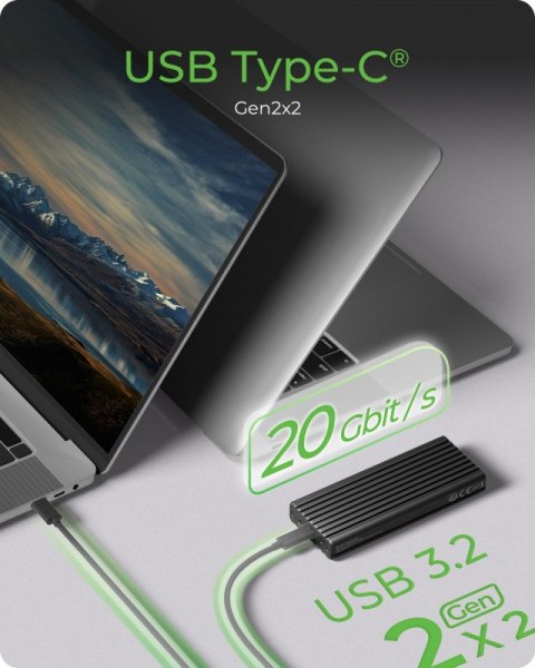 Obudowa IB-1917M-C32a NVMe USB 3.2 Gen 2x2, 20 Gbit/s Obudowa IB-1917M-C32a NVMe USB 3.2 Gen 2x2, 20 Gbit/s
