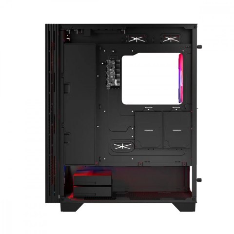Obudowa komputerowa Siroco ARGB Flow Midi USB 3.0x2+Type-C Czarna Obudowa komputerowa Siroco ARGB Flow Midi USB 3.0x2+Type-C Czarna
