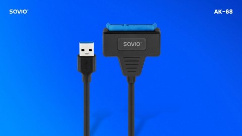 Adapter USB-A 3.1 Gen 1 (M) - SATA (F) do dysków SATA 2.5 cala , AK-68 Adapter USB-A 3.1 Gen 1 (M) - SATA (F) do dysków SATA 2.5 cala , AK-68