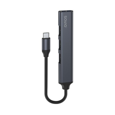 Hub 4 porty USB-C - 3 x USB-A 2.0, 1 x USB-A 3.1 3.1 GEN 1, 5 Gbps, AK-71 Hub 4 porty USB-C - 3 x USB-A 2.0, 1 x USB-A 3.1 3.1 GEN 1, 5 Gbps, AK-71
