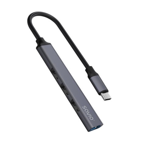 Hub 4 porty USB-C - 3 x USB-A 2.0, 1 x USB-A 3.1 3.1 GEN 1, 5 Gbps, AK-71 Hub 4 porty USB-C - 3 x USB-A 2.0, 1 x USB-A 3.1 3.1 GEN 1, 5 Gbps, AK-71