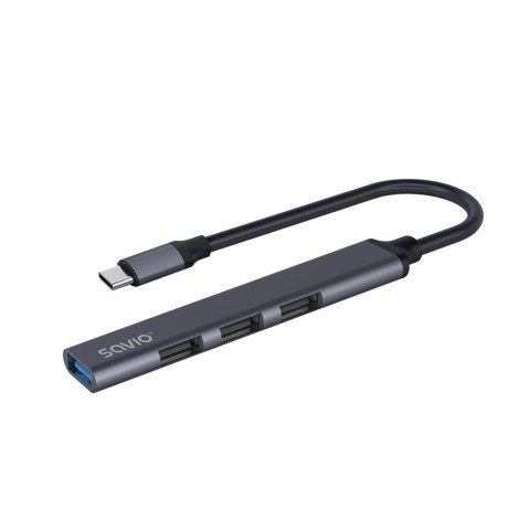 Hub 4 porty USB-C - 3 x USB-A 2.0, 1 x USB-A 3.1 3.1 GEN 1, 5 Gbps, AK-71 Hub 4 porty USB-C - 3 x USB-A 2.0, 1 x USB-A 3.1 3.1 GEN 1, 5 Gbps, AK-71