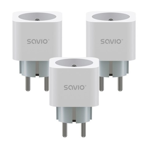Inteligentne gniazdko Wi-Fi 16A Pomiar zużycia energii, wielopak 3 szt., AS-01, białe Inteligentne gniazdko Wi-Fi 16A Pomiar zużycia energii, wielopak 3 szt., AS-01, białe