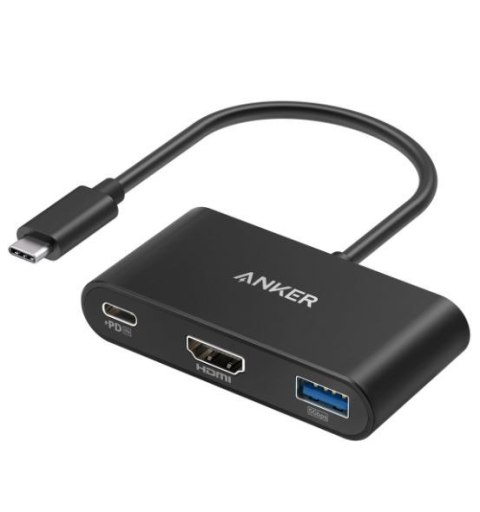 USB-C Hub 3w1 4K HDMI szary USB-C Hub 3w1 4K HDMI szary