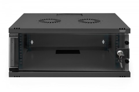 Szafa sieciowa wisząca 19" 4U, SOHO 241 x 540 x 400 mm, nośność 60kg, drzwi szyba, niezłożona, Czarna Szafa sieciowa wisząca 19" 4U, SOHO 241 x 540 x 400 mm, nośność 60kg, drzwi szyba, niezłożona, Czarna