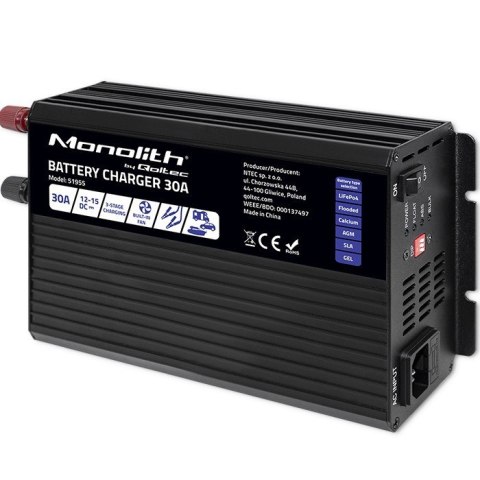 Inteligentna ładowarka do akumularów LiFePO4 AGM GEL SLA | 30A | 12V Inteligentna ładowarka do akumularów LiFePO4 AGM GEL SLA | 30A | 12V
