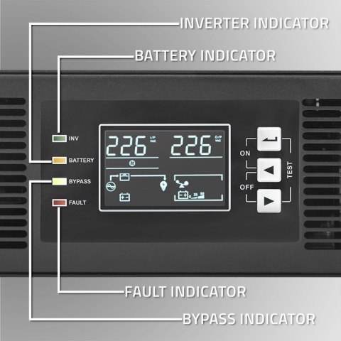 Zasilacz awaryjny UPS do RACK | 3kVA | 3000W | Power Factor 1.0 |LCD | On-line Zasilacz awaryjny UPS do RACK | 3kVA | 3000W | Power Factor 1.0 |LCD | On-line