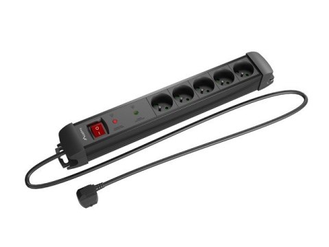 Listwa zasilająca 1,5m 5x230V SP1-05E-0150-BK Listwa zasilająca 1,5m 5x230V SP1-05E-0150-BK
