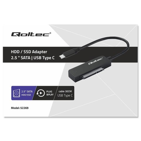 Adapter SATA | Przejściówka na dysk SSD HDD 2.5" | USB-C | Super speed 5Gb/s | 2TB Adapter SATA | Przejściówka na dysk SSD HDD 2.5" | USB-C | Super speed 5Gb/s | 2TB