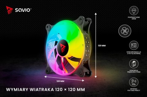 Wentylator BLAST FAN SET 3 x 120mm ARGB 3-pin 5V, 4-pin 12V Wentylator BLAST FAN SET 3 x 120mm ARGB 3-pin 5V, 4-pin 12V