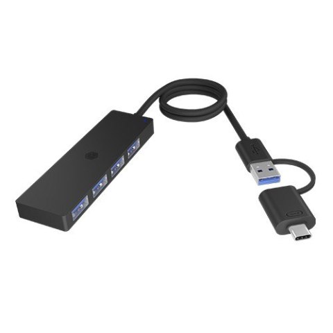 Hub IB-HUB1424-C3 4-Port USB Typ-A, złącze Typ-C/A Hub IB-HUB1424-C3 4-Port USB Typ-A, złącze Typ-C/A