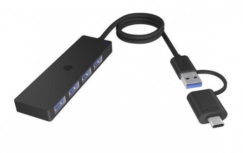 Hub IB-HUB1424-C3 4-Port USB Typ-A, złącze Typ-C/A Hub IB-HUB1424-C3 4-Port USB Typ-A, złącze Typ-C/A