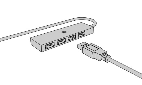 Hub IB-HUB1424-C3 4-Port USB Typ-A, złącze Typ-C/A Hub IB-HUB1424-C3 4-Port USB Typ-A, złącze Typ-C/A