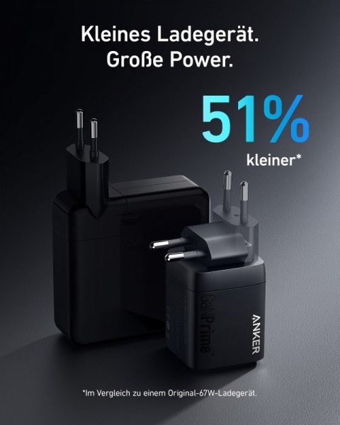 Ładowarka sieciowa Prime 735 67W 2xUSB-C 1xUSB-A Czarna Ładowarka sieciowa Prime 735 67W 2xUSB-C 1xUSB-A Czarna