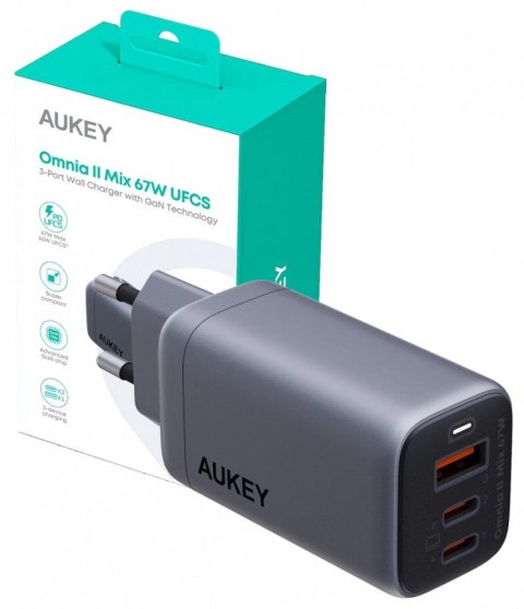 PA-B6U OmniaMix II GaN ładowarka sieciowa 3xUSB (2xUSB C + 1xUSB A) 67W QC PD AFC SCP PPS UFCS PA-B6U OmniaMix II GaN ładowarka sieciowa 3xUSB (2xUSB C + 1xUSB A) 67W QC PD AFC SCP PPS UFCS