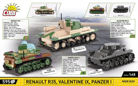 Klocki Renault R35 - Valentine IX - Panzer I Klocki Renault R35 - Valentine IX - Panzer I