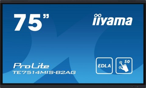 Monitor interaktywny 75 cali TE7514MIS-B2, INFRARED,50pkt,VA,4K,7H,WiFi,MIC,USB ANDROID 13, Google EDLA Monitor interaktywny 75 cali TE7514MIS-B2, INFRARED,50pkt,VA,4K,7H,WiFi,MIC,USB ANDROID 13, Google EDLA