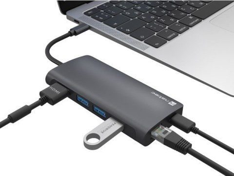 Multiport Adapter Fowler 2 V2 USB-C->HUB USB 3.0 3X, HDMI4K Multiport Adapter Fowler 2 V2 USB-C->HUB USB 3.0 3X, HDMI4K