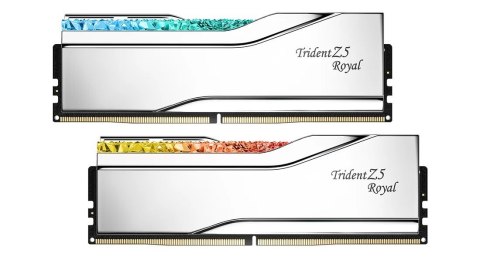 Pamięć PC - DDR5 32GB (2x16GB) Trident Z5 Royal RGB 6400MHz CL32 XMP3 Srebrna Pamięć PC - DDR5 32GB (2x16GB) Trident Z5 Royal RGB 6400MHz CL32 XMP3 Srebrna