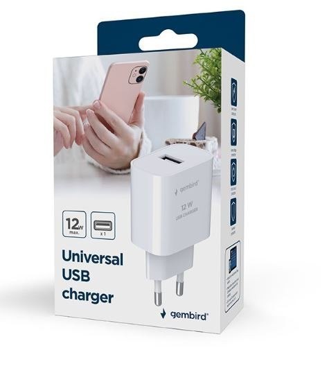 Ładowarka USB-A 2.4A biała Ładowarka USB-A 2.4A biała