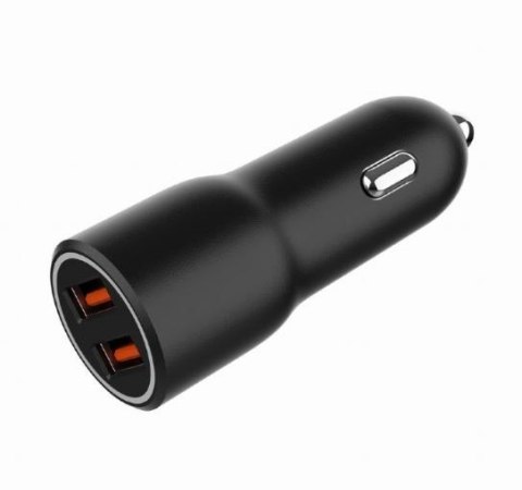 Ładowarka samochodowa 2xUSB-A QC3.0 36W czarna Ładowarka samochodowa 2xUSB-A QC3.0 36W czarna