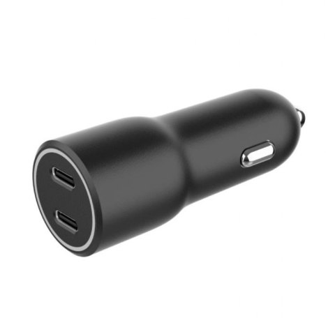 Ładowarka samochodowa 2xUSB-C PD 40W czarna Ładowarka samochodowa 2xUSB-C PD 40W czarna