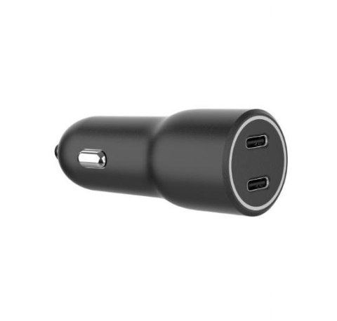 Ładowarka samochodowa 2xUSB-C PD 40W czarna Ładowarka samochodowa 2xUSB-C PD 40W czarna