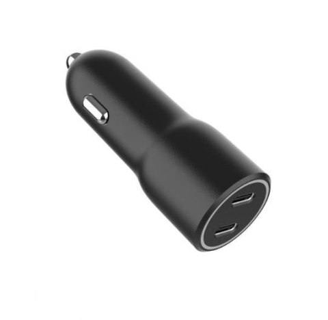 Ładowarka samochodowa 2xUSB-C PD 40W czarna Ładowarka samochodowa 2xUSB-C PD 40W czarna